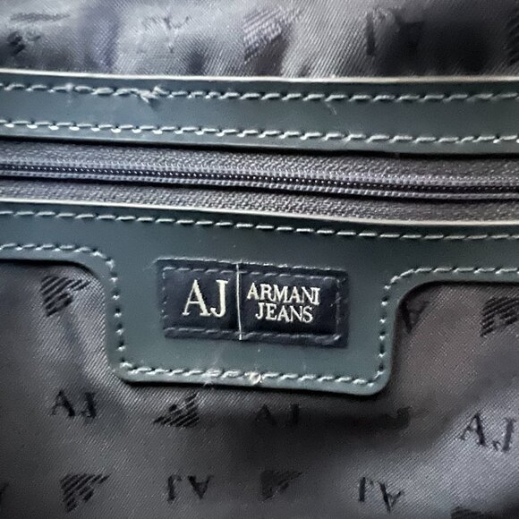 Armani Jeans Graphite Patent Leather Tote - Picture 7 of 15